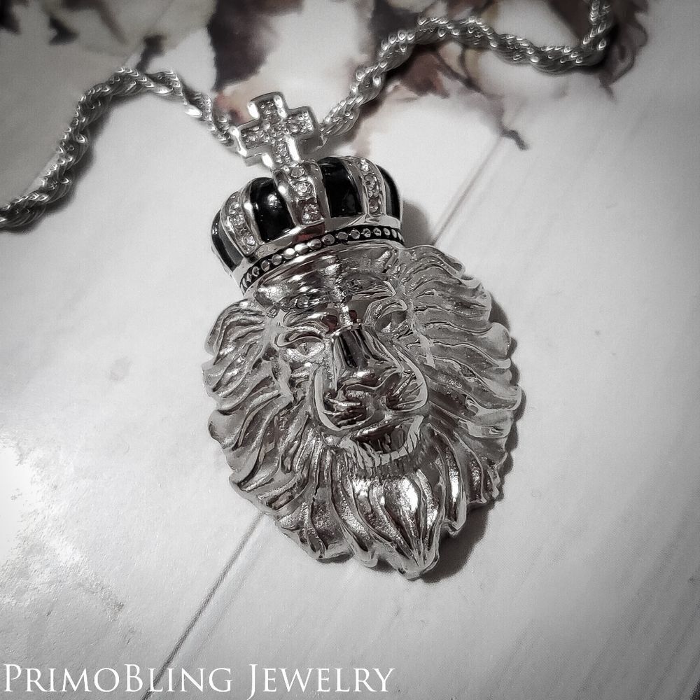 Stainless steel King Lion Necklace